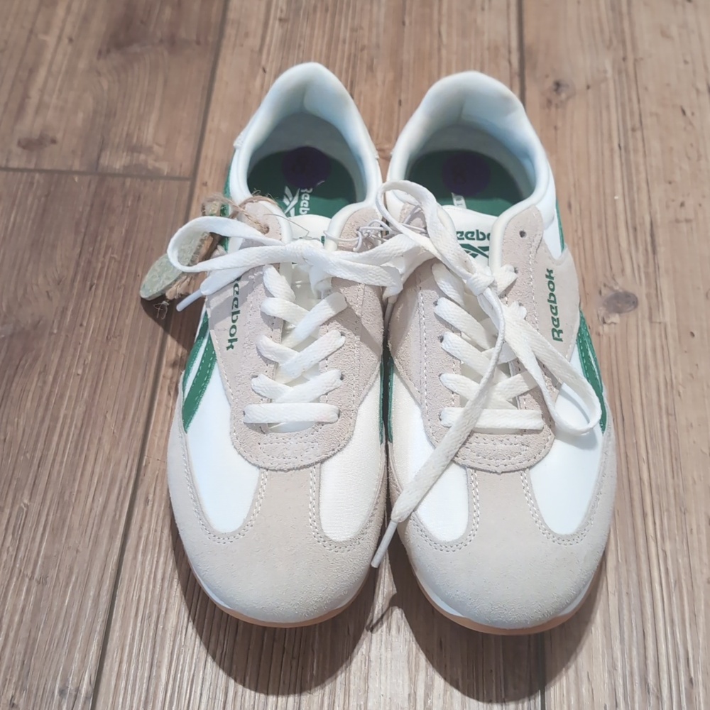Reebok white and green low-profile sneakers - Picture 2 of 7